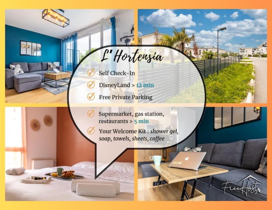 Disneyland 13Min - Kingsize Bed - Private Parking - Terrace - Calm Village Ferrières-en-Brie Buitenkant foto